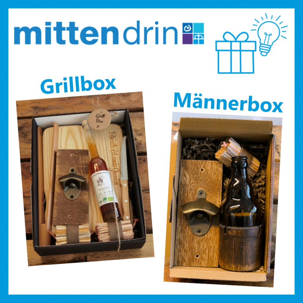 mittendrin Geschenk Idee: Grillbox und Männerbox