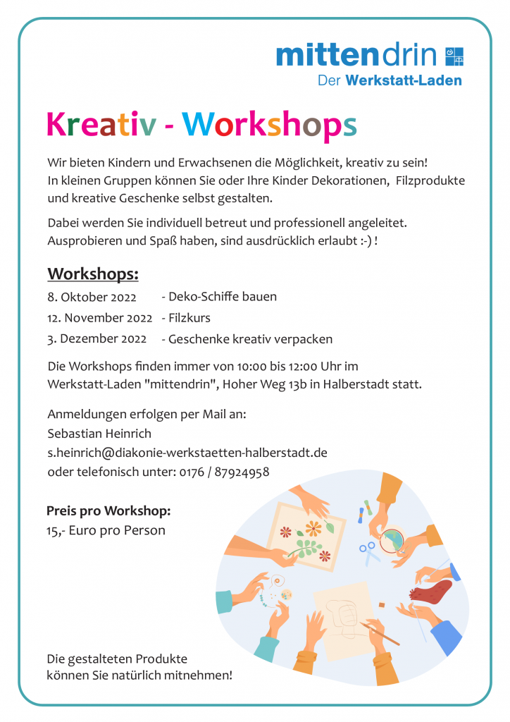 Kreativ-Workshops "mittendrin"