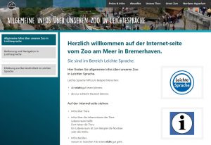 Internetseite vom Zoo am Meer Bremerhaven