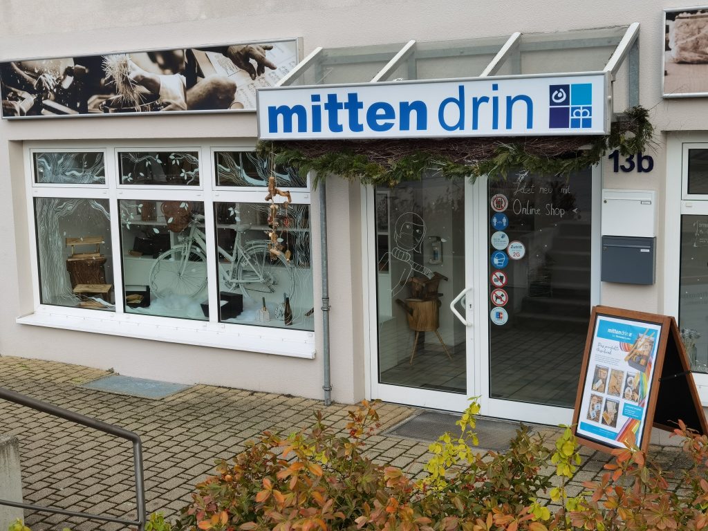 Werkstattladen mittendrin im Winter