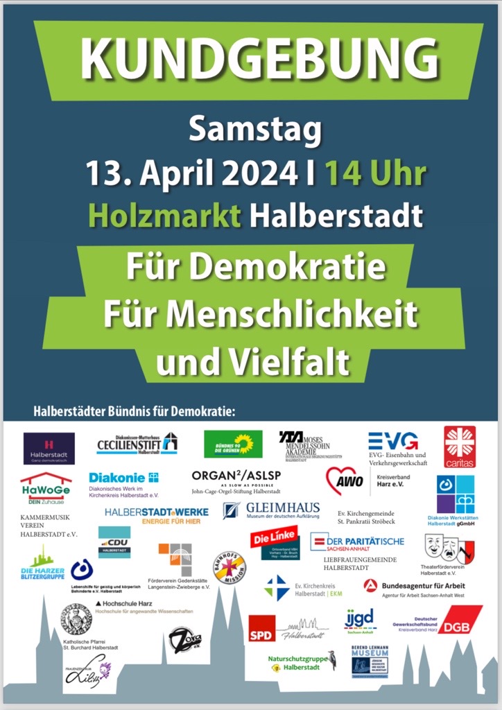 Kundgebung am 13. April 2024 in Halberstadt