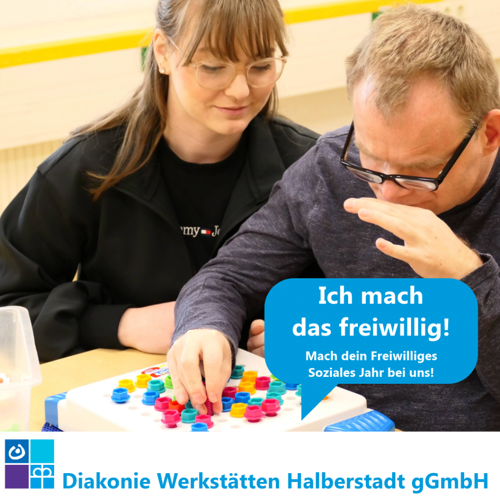 junge Frau mit einem Leistungsberechtigten