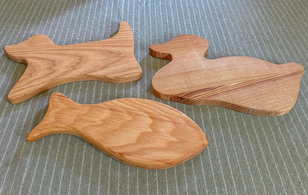 Kinderbrettchen aus Holz in Tierformen