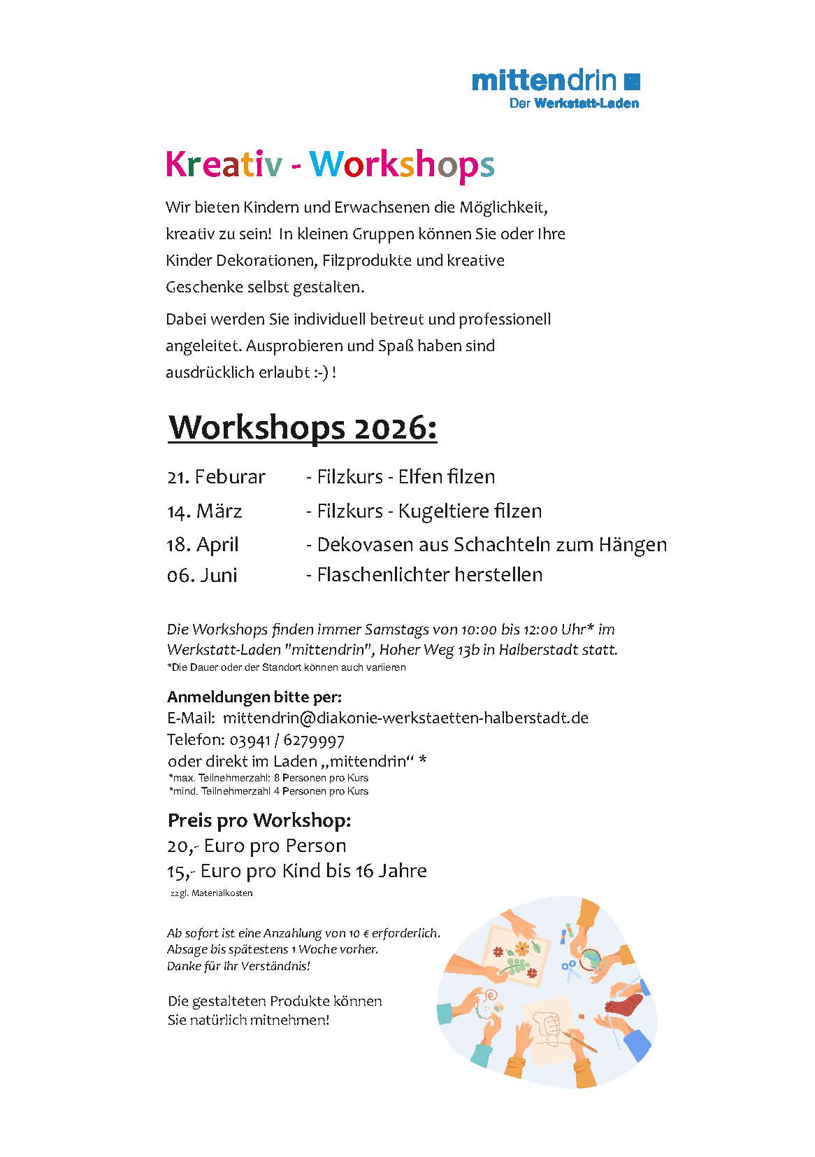 Flyer Mittendrin Workshops 2026 1. HJ
